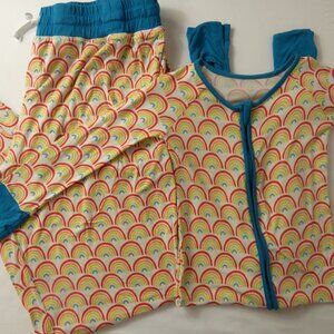Little Sleepies Mom & Toddler Matching Primary Rainbow Set, Size large/18-24 Mos